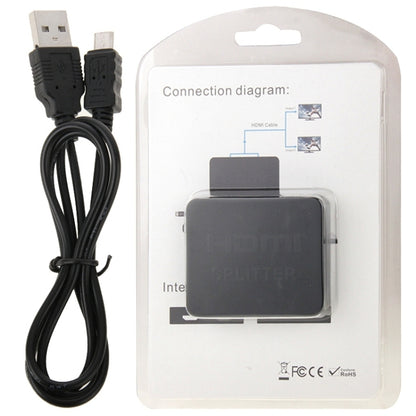 Мини Full HD 4K 1x2 HDMI 3D V1.4b разветвитель для HDTV / STB / DVD / проектора / DVR