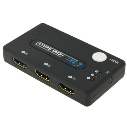 Mini 3x1 HD 1080P HDMI V1.3 selektors ar tālvadības pulti HDTV/STB/DVD/projektoram/DVR