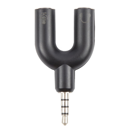 3,5 mm stereo vīriešu un 3,5 mm austiņu un mikrofona sieviešu sadalītāja adapteris