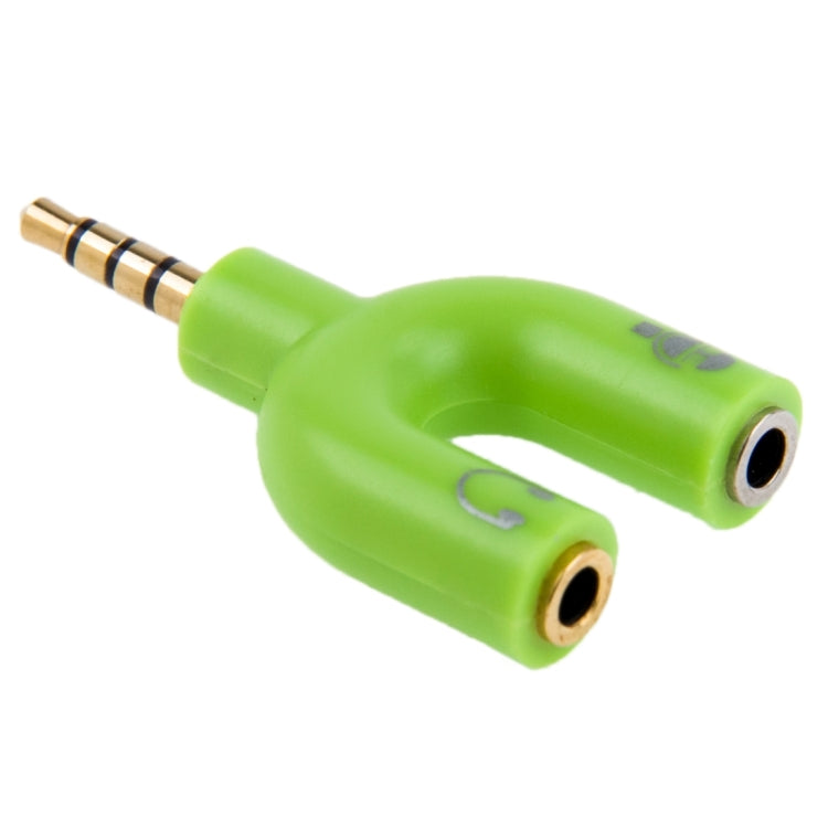3,5 mm stereo vīriešu un 3,5 mm austiņu un mikrofona sieviešu sadalītāja adapteris