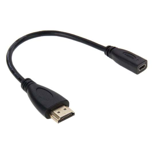20 cm HDMI vīriešu un mikro HDMI sieviešu adaptera kabelis