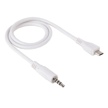 3,5 mm vīriešu un Micro USB vīriešu audio AUX kabelis, garums: aptuveni 50 cm