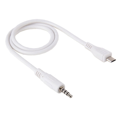 3,5 mm vīriešu un Micro USB vīriešu audio AUX kabelis, garums: aptuveni 50 cm