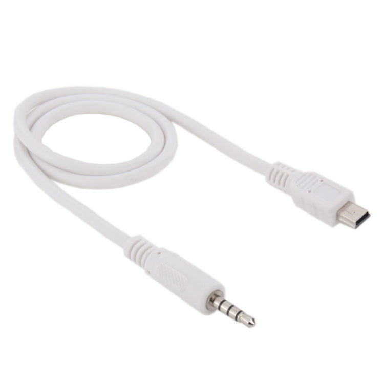 3,5 mm vīriešu un mini USB vīriešu audio AUX kabelis, garums: aptuveni 50 cm