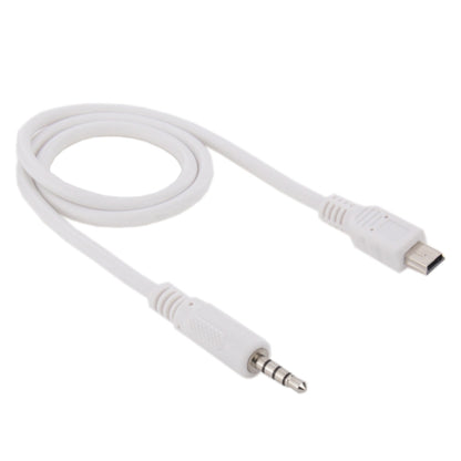 3,5 mm vīriešu un mini USB vīriešu audio AUX kabelis, garums: aptuveni 50 cm