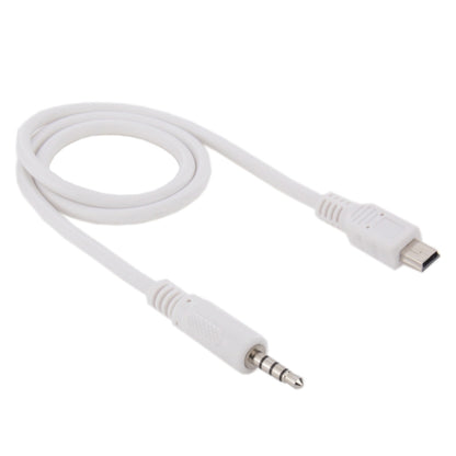 3,5 mm vīriešu un mini USB vīriešu audio AUX kabelis, garums: aptuveni 50 cm
