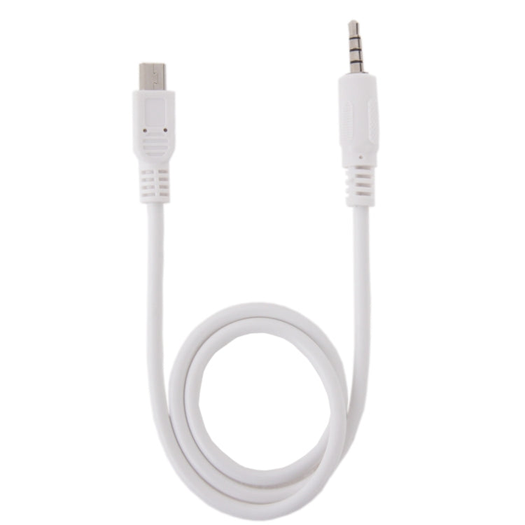 3,5 mm vīriešu un mini USB vīriešu audio AUX kabelis, garums: aptuveni 50 cm