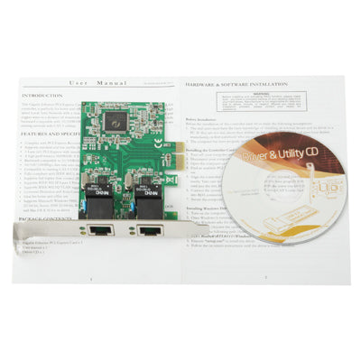 Адаптер платы контроллера PCI-Express Dual Gigabit Ethernet, 2 порта RJ45 10/100/1000 BASE-T (IO-PCE8111-2GLAN)