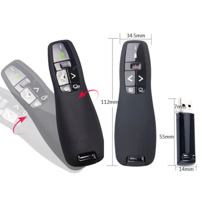 Мультимедийный презентер с лазерной указкой и USB-приемником для проектора/ПК/ноутбука, дальность управления: 15 м (R400)