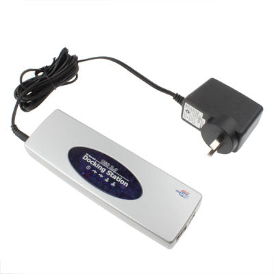 Высокоскоростная док-станция USB 2.0 с 8 портами (2xUSB 2.0 + мышь PS2 + клавиатура PS2 + RS232 + DB25 + LAN + восходящий поток), черная