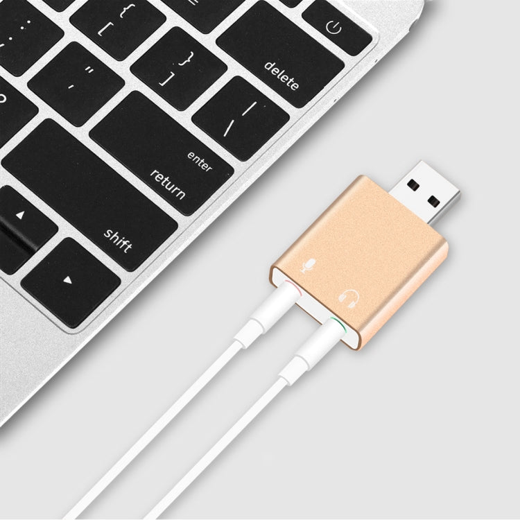 Алюминиевый корпус, внешняя USB-звуковая карта с разъемом 3,5 мм, HIFI Magic Voice 7.1-канальный адаптер, бесплатный привод для компьютера, настольного компьютера, колонок, гарнитуры, микрофона