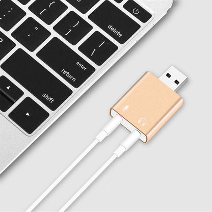 Алюминиевый корпус, внешняя USB-звуковая карта с разъемом 3,5 мм, HIFI Magic Voice 7.1-канальный адаптер, бесплатный привод для компьютера, настольного компьютера, колонок, гарнитуры, микрофона