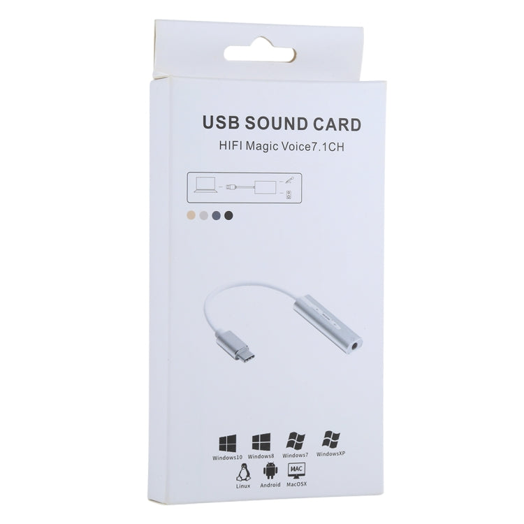 Алюминиевый корпус, внешний USB-C/Type-C, звуковая карта HIFI Magic Voice 7.1 Channel Converter Adapter Free Drive