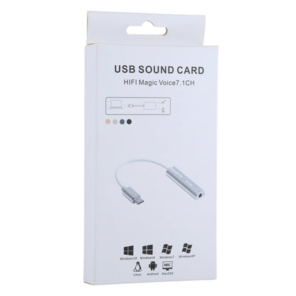 Алюминиевый корпус, внешний USB-C/Type-C, звуковая карта HIFI Magic Voice 7.1 Channel Converter Adapter Free Drive