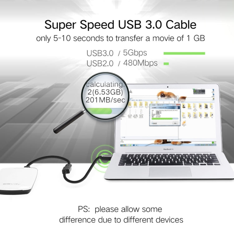 Ugreen 1m USB 3.0 Male to Female Data Sync Super Speed Transmission Extension Cord Cable