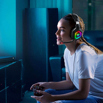 ONIKUMA K10 3.5mm Computer Games Wired Headset with RGB LED Light