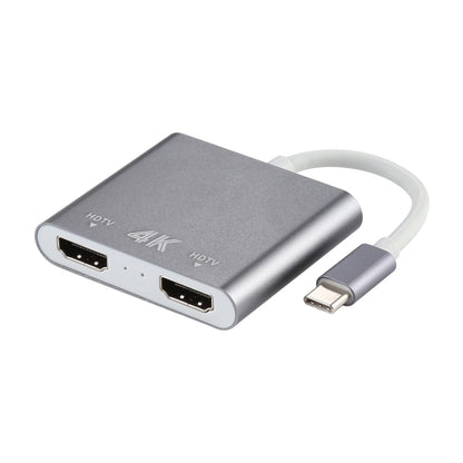 4K Ultra HD divkāršā HDMI saskarnes izeja uz USB-C/C tipa adapteri