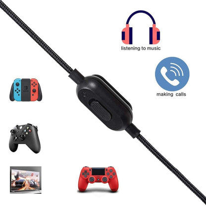 ZS0159 для игровой гарнитуры Logitech G433 / G233 / G Pro / G Pro X 3,5 мм, аудиокабель с проводным управлением, длина кабеля: 2 м