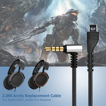 ZS0135 2 в 1 для наушников SteelSeries Arctis 3 / 5 / 7 аудиокабель + кабель-адаптер для наушников