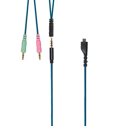ZS0158 Taisns spraudnis + adaptera kabelis Spēļu austiņu audio kabelis SteelSeries Arctis 3 / 5 / 7 austiņām