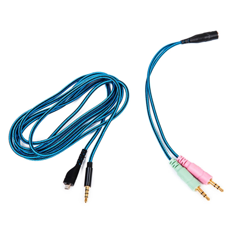 ZS0158 Taisns spraudnis + adaptera kabelis Spēļu austiņu audio kabelis SteelSeries Arctis 3 / 5 / 7 austiņām