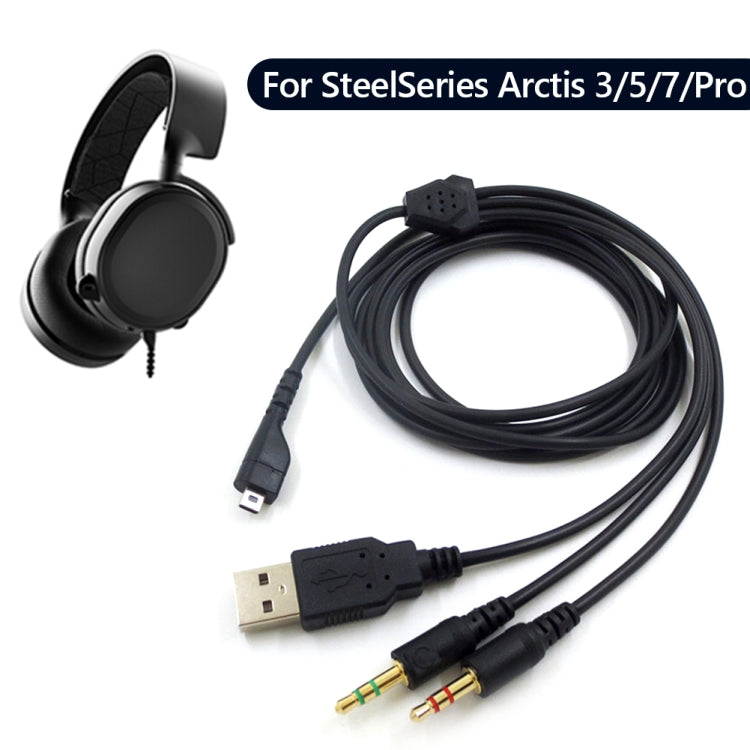 Аудиокабель для наушников ZS0224 с 3-контактным разъемом для SteelSeries Arctis 3 / 5 / 7 / Pro