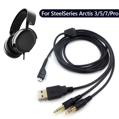 Аудиокабель для наушников ZS0224 с 3-контактным разъемом для SteelSeries Arctis 3 / 5 / 7 / Pro