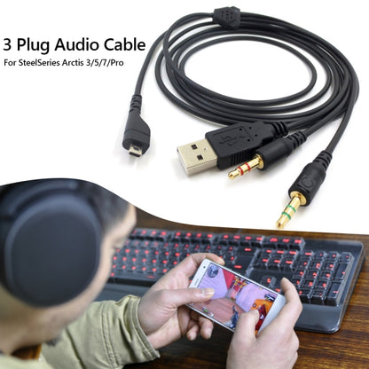 Аудиокабель для наушников ZS0224 с 3-контактным разъемом для SteelSeries Arctis 3 / 5 / 7 / Pro