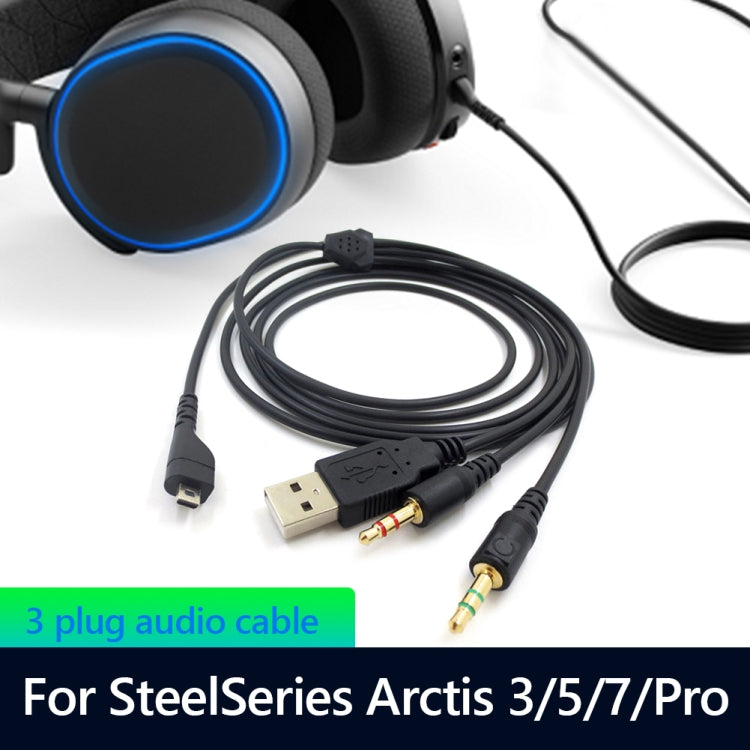 Аудиокабель для наушников ZS0224 с 3-контактным разъемом для SteelSeries Arctis 3 / 5 / 7 / Pro