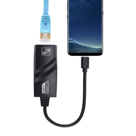 15 cm USB-C/Type-C uz RJ45 gigabitu Ethernet tīkla adapteris
