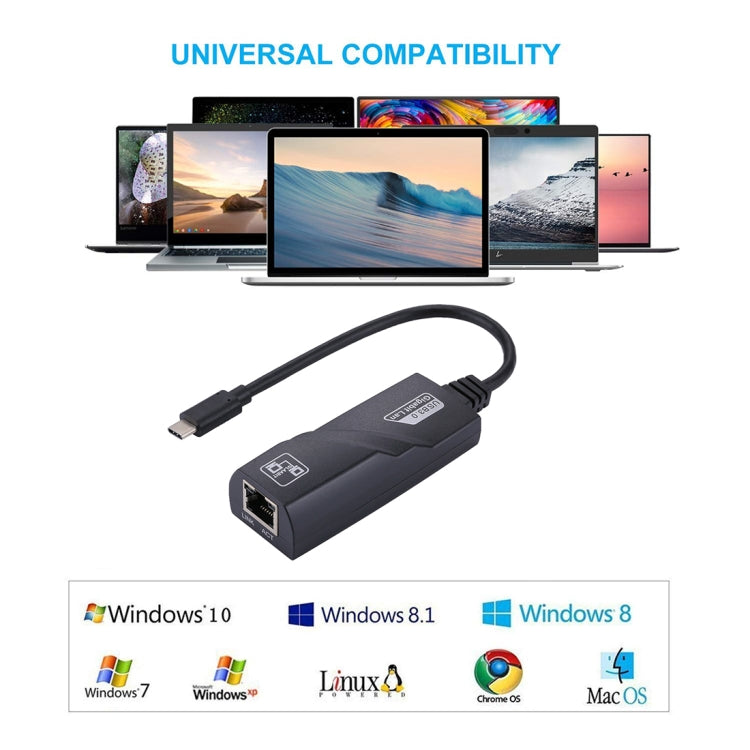Сетевой адаптер USB-C/Type-C - RJ45 Gigabit Ethernet длиной 15 см