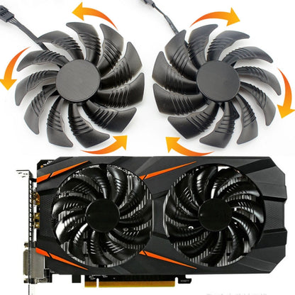 1 пара 88-мм 4-контактных вентиляторов для видеокарт Gigabyte GeForce GTX1060 1070 GTX1050ti GTX960 RX570 RX470