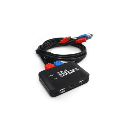 USB 2.0 + HDMI 2-портовый KVM-переключатель