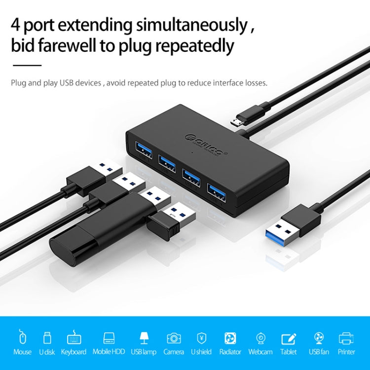 ORICO G11-H4-U3-100-BK 4-портовый USB3.0 концентратор