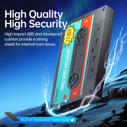 Корпус для жесткого диска ORICO 2580U3 2,5 дюйма USB 3.0 SATA, классический мобильный жесткий диск