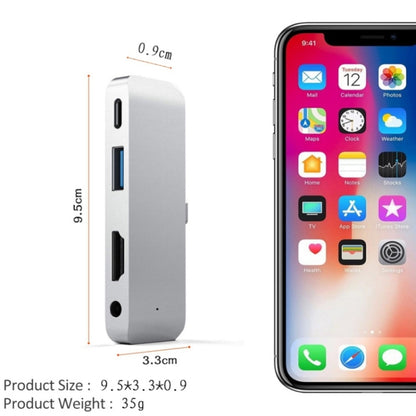 4 в 1 Type-C/USB-C на HDMI + AUX + USB + PD Type-C/USB-C HUB адаптер многофункциональная HD док-станция