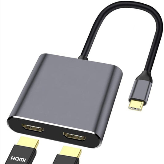 Адаптер ZS-SGSHDMI USB-C/Type-C на два HDMI