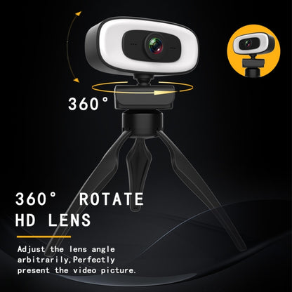 C10 2K HD bez kropļojumiem, 360 grādu rotācija, trīs ātrumu aizpildījuma gaisma, USB brīvas atmiņas tīmekļa kameras, iebūvēts skaidrāks mikrofons.