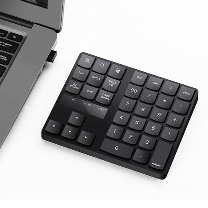 Беспроводная цифровая клавиатура USB 2.4G с 35 клавишами для зарядки, мини-цифровая клавиатура для ноутбука