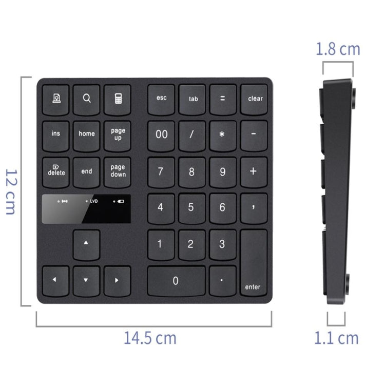 Беспроводная цифровая клавиатура USB 2.4G с 35 клавишами для зарядки, мини-цифровая клавиатура для ноутбука