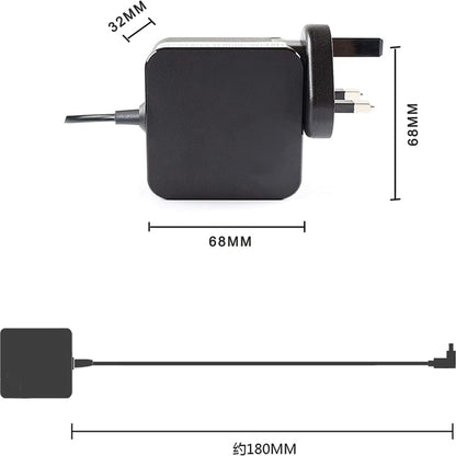 33W 19V 1.75A Laptop Charger Adapter with DC 4.0 x 1.35mm Port For ASUS S200 S200EX202E X202 X201E X201, UK Plug