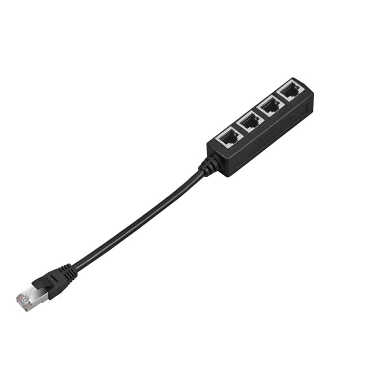 Адаптер-разветвитель Ethernet с 1 штырьковым и 4 гнездовыми разъемами