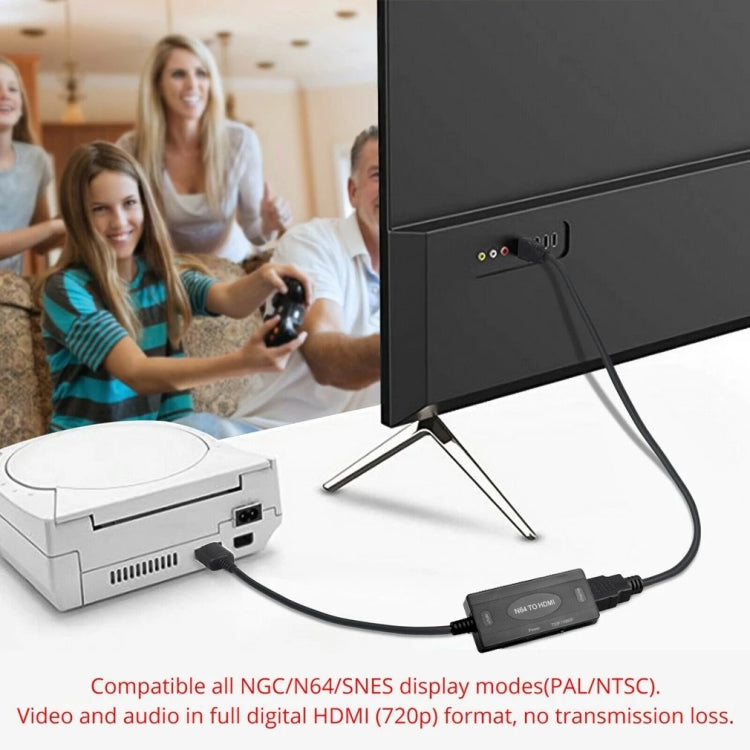 1080P N64 uz HDMI digitālo analogo pārveidotāju video kabeļa adapteris