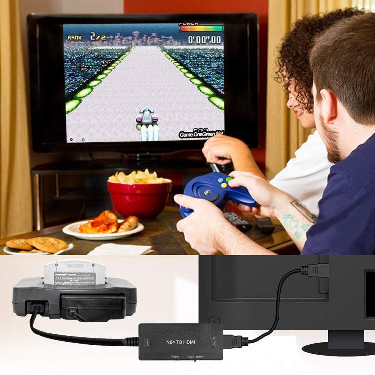 1080P N64 uz HDMI digitālo analogo pārveidotāju video kabeļa adapteris