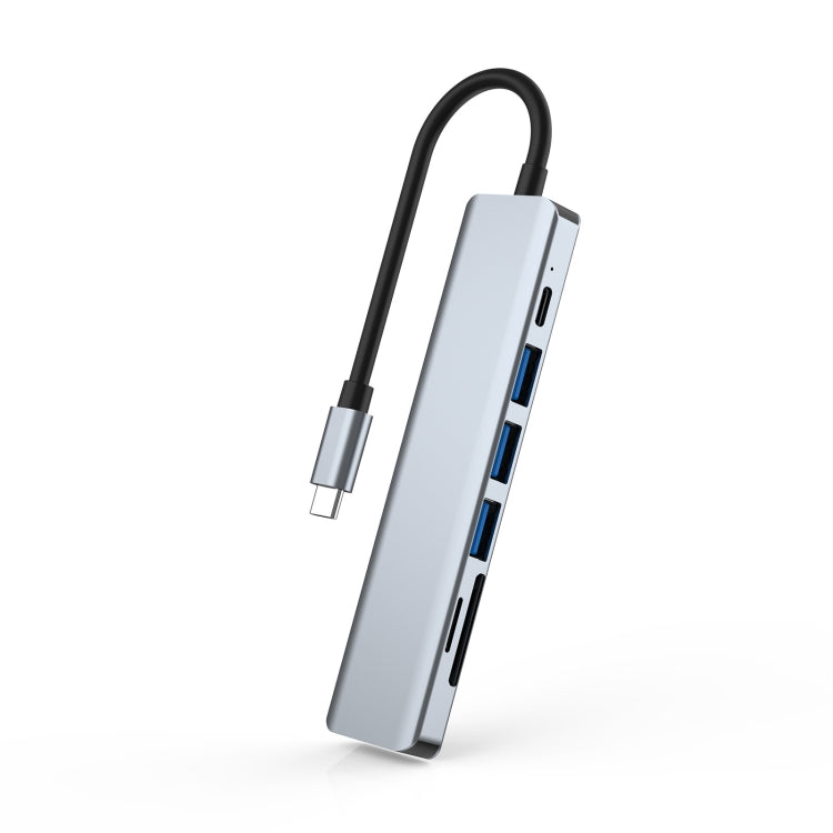 Док-станция 7-в-1 HDMI + SD/TF + USB2.0x2 + USB3.0 + PD to Type-C HUB