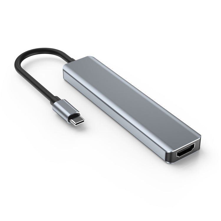 Док-станция 7-в-1 HDMI + SD/TF + USB2.0x2 + USB3.0 + PD to Type-C HUB
