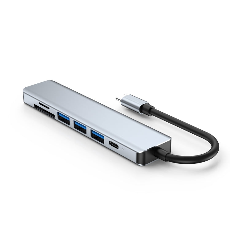 Док-станция 7-в-1 HDMI + SD/TF + USB2.0x2 + USB3.0 + PD to Type-C HUB