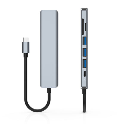 Док-станция 7-в-1 HDMI + SD/TF + USB2.0x2 + USB3.0 + PD to Type-C HUB