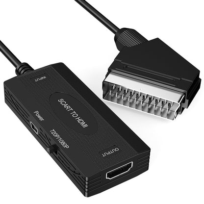 1080P SCART uz HDMI audio un video pārveidotāja adapteris
