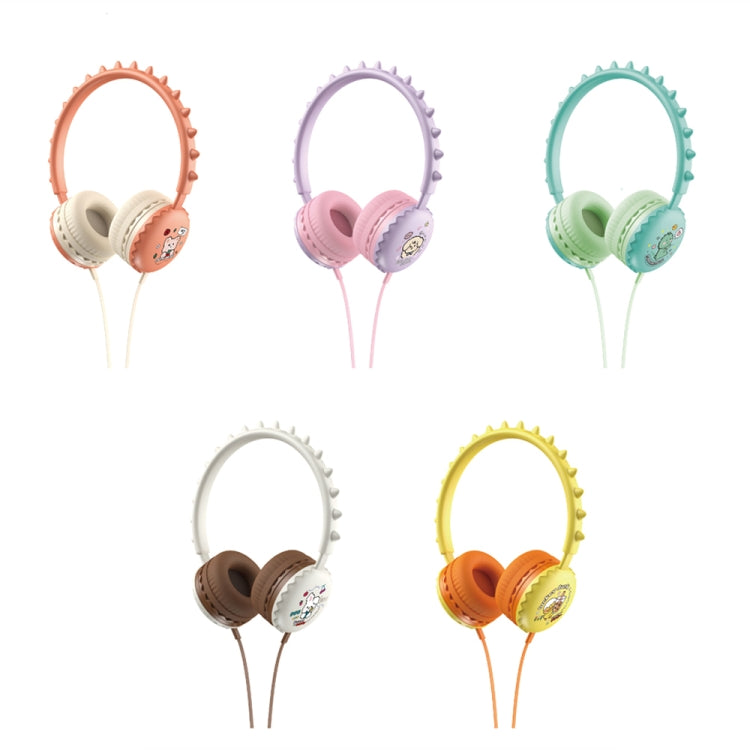 Y19 Cute Cartoon Wired Headphones For Children Kids With Microphone Stereo Music Helmet Earphones For Kids Gifts